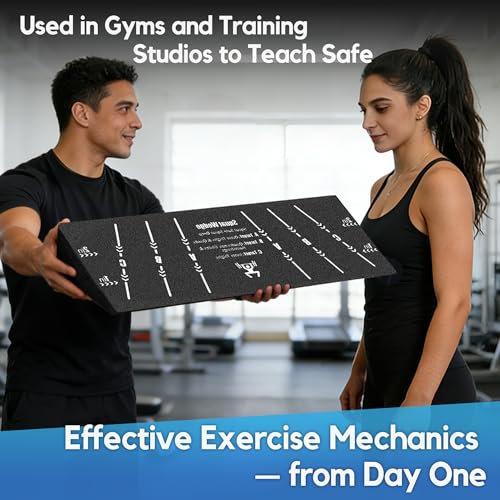 Squat Wedge Block One Piece: Heel Elevated Slant Board for Squats Weightliting Home Gym Squat Wedge