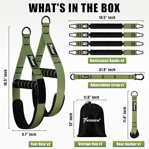Pull Up Assistance Bands, Heavy Duty Resistance Bands with Handles, Exercise Band with Door Anchor, Adjustable Workout Band Set for Pull Up Bar, Full Body Strength&Muscle Training, Recovery, Home Gym