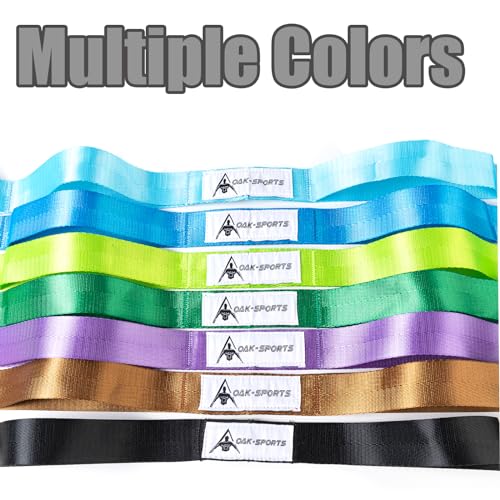 Oak-Sports Stretching Strap Yoga Strap for Physical Therapy with 10 Loops, Yoga Straps for Stretching, Upgraded Non-Elastic Stretch Band for Pilates, Dance and Gymnastics with Workout Guide