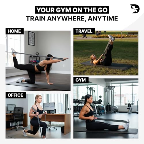 DMoose Fitness Fabric Resistance Bands for Full Body Exercises - Non-Slip Thick Cloth Stretch Band for Squats, Lunges & Bicep Curls - Long Resistance Bands for Working Out - Booty Band for Men & Women