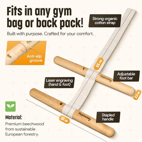 FlexBuddy® Stretching Tool – 2-in-1 Flexibility & Back Trainer | Daily Mobility & Pain Relief | Compact Stretch Aid for Home, Office & Gym
