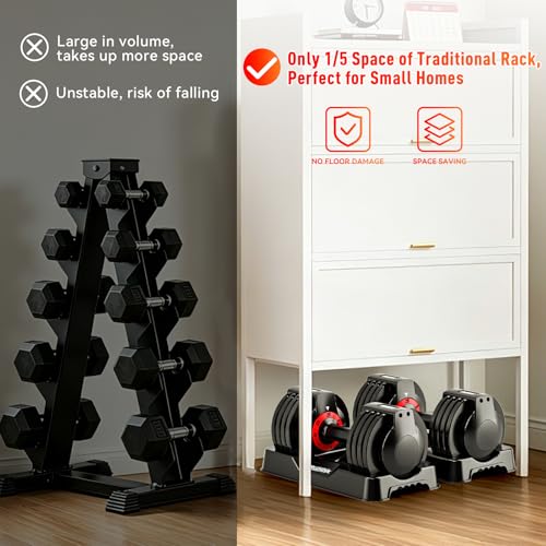 25/55lb Pair Adjustable Dumbbell Set, Adjustable Dumbbells Set of 2, 5 in 1/10 in 1 Free Weights Dumbbells Set with Anti-Slip Texture Handle, Weight Set For Home Gym Suit both Men and Women
