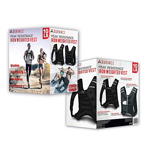 Adurance Weighted Vest Workout Equipment, 6lbs 10lbs 14lbs 18lbs Body Weight Vest for Men, Women, Kids