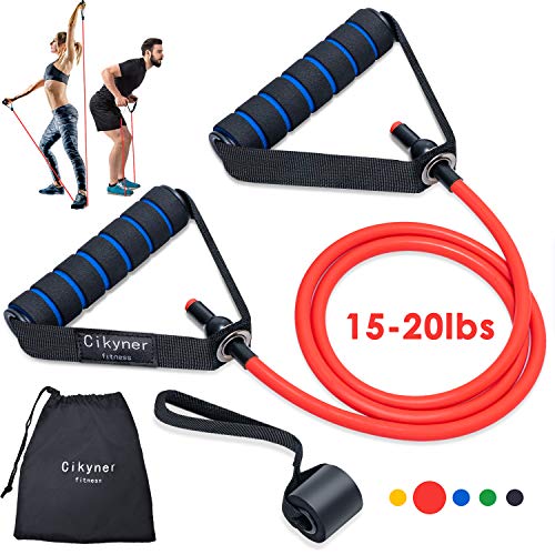 Cikyner Resistance Bands, Resistance Tubes Resistance Bands with Handles Exercise Bands, Ideal for Home Gym Physical Therapy Strength Training Muscle Toning, Door Anchor & Bag Included