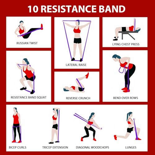 Pull Up Bands, Resistance Bands, Exercise Bands for Full-Body Training, Pull Up Assistance Bands Set for Men & Women, Fitness, Physical Therapy, Stretch Workout Bands at Home, Gym