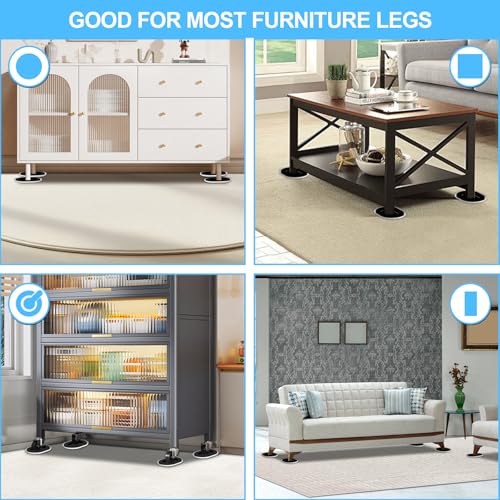 Upgrade Furniture Sliders, Furniture Sliders for Carpets, 4 PCS 5.8*4.3" Moving Pads With Anti-Slip Groove, Oval Furniture Moving Sliders for Easy Move Bed Tables Cabinet Heavy Duty, Protect Carpets - size: 5.8*4.3in Oval 4Pack