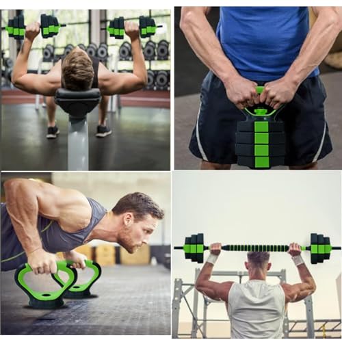 GarveeLife 44 LBS Adjustable Dumbbell Set with Iron Grip for Home Gym,4-in-1 Adjustable Weights as Barbell Set, Dumbbell Set,Kettlebells and Push-up