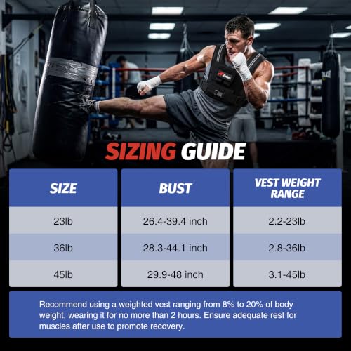 ZELUS Weighted Vest Men, 23lbs/36lbs/45lbs Adjustable Weight Vest - size: 36LB