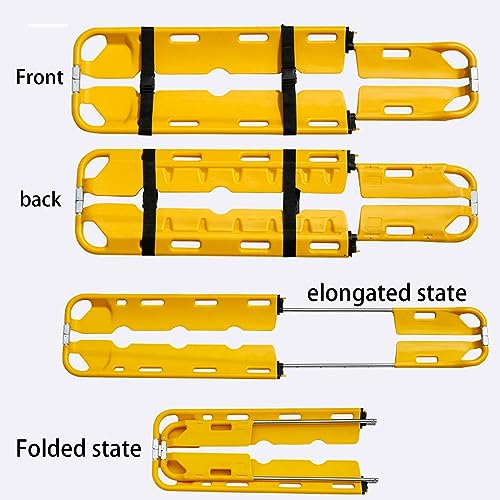 Portable Spine Board Stretcher, Lightweight Mcal Transport Backboard for Patient Transfer, Emerncy Folding Stretcher for Hospitals & First Responders