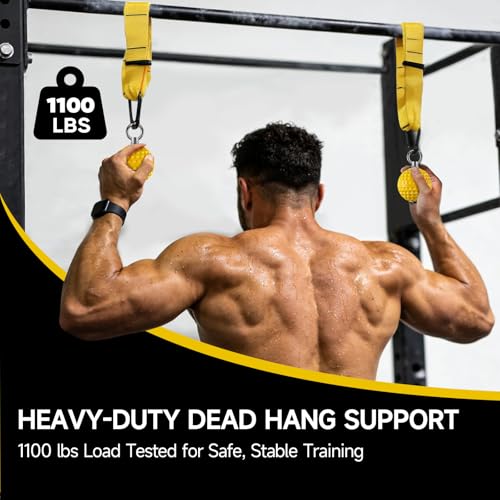 FitBeast Pull Up Ball Grips & Finger Straps Set โ Grip Balls for Dead Hangs, Pull Ups, Climbing & Home Gym Training