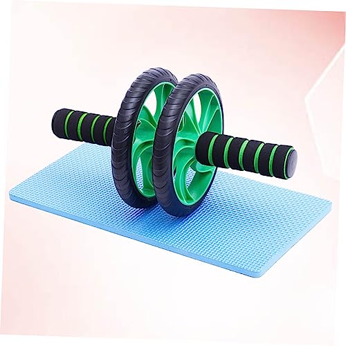 BESPORTBLE Abdominal Muscle Wheel Mute Fitness Roller Knee Pad Dual Wheel Design for Core Strengthening and Portable Exercise Equipment Green