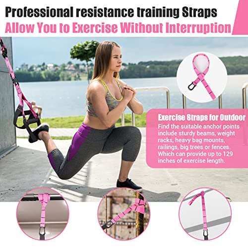 Home Resistance Training Kit, Resistance Trainer Exercise Straps with Handles, Door Anchor and Carrying Bag for Home Gym, Bodyweight Resistance Workout Straps for Indoor & Outdoor