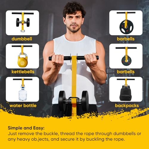 Forearm Strengthener and Wrist Roller, 43.3 inch Or 51.2 inch Ultra Strong Nylon Webbing, Forearm Exerciser with Quick Locking Mechanism, Ideal for Hand, Wrist and Forearm Strength Training