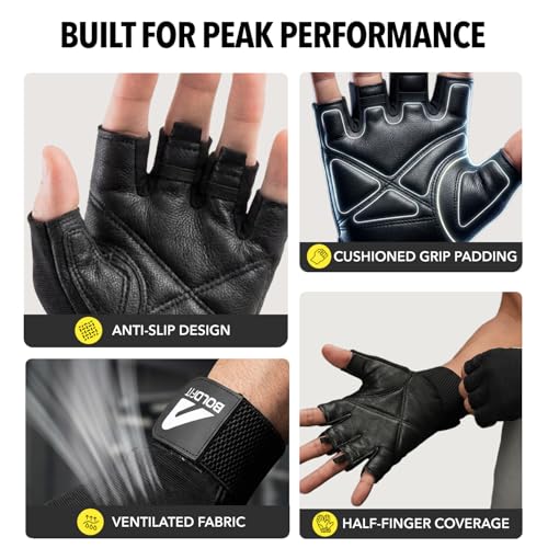 Boldfit Gym Gloves for Men & Women with Wrist Support Accessories for Weightlifting, Training, Exercise, Cycling Gloves, Bike Riding Gloves - size: Medium (M)