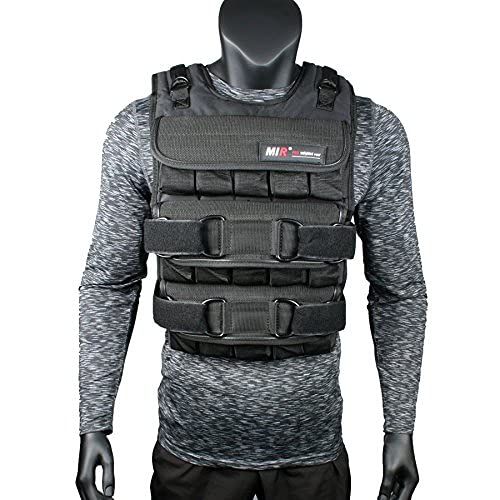MIR PRO Weighted Vest With Zipper Option 45lbs - 90lbs Solid Iron Weights - size: 75LBS, style: STANDARD