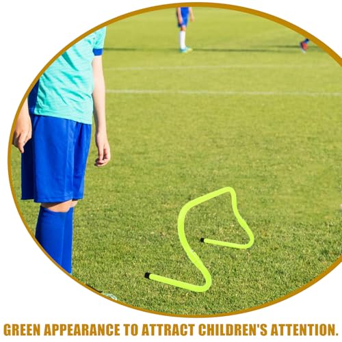 Agility Hurdle Adjustable Height PVC Plastic Training Hurdles for Football Speed and Agility Drills, Foldable Green Sports Equipment for Youth Athletes
