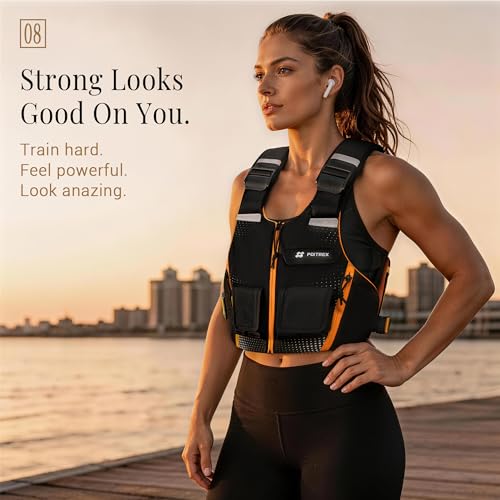 Fitness Equipment - Adjustable Weighted Vest, Workout for Walking, Running, Rucking, Strength Training & Cardio, Reflective Slim Fit for Women & Men, Home Gym Exercise Gift