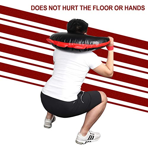 Ox Horn Weightlifting Sandbag, Weight Training Power Bag Filled Weight Fitness Sandbag for Weight Lifting Squat Twist Snatch Warm up Exercise - color: Red & Black