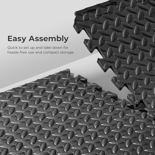 Sunny Health & Fitness Tri-Folding & Puzzle Exercise Mats – Extra Thick, Durable, Non-Slip, Water-Resistant Cushioning for Home Gym, Yoga, MMA, Gymnastics, Cardio, and Core Workouts - style: 6 FT x 4 FT