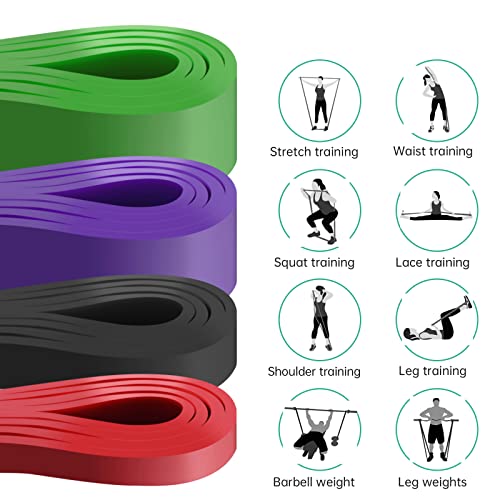 Resistance Band, Pull Up Bands, Pull Up Assistance Bands, Workout Bands, Exercise Bands, Resistance Bands Set for Legs, Working Out, Muscle Training, Physical Therapy, Shape Body, Men Women - color: 0.5-1.7in