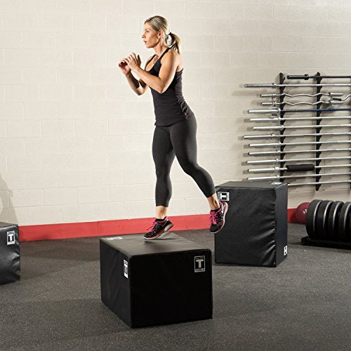 Body-Solid 3-Way Plyometric Box Set - Exercise, Jump, and Step Up Boxes for Training, Gym, Fitness, and Home Workouts - Foam, Adjustable, Soft, and Durable Plyo Boxes (20, 24, 30 Inch)