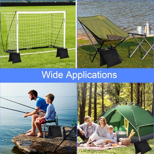 2 Pack Sand Bags, Black Sand Bags for Weight, Heavy Duty Sandbags for Umbrella Base, Photography Video Equipment, Light Tripod, Fishing Chair, Sports, Backdrop Stand, Camping, Tent