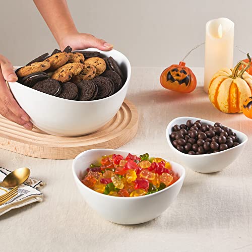 LYEOBOH 3 Tier Serving Bowls Set Serving Dishes with Stand for Entertaining - color: Black, style: Oval bowls