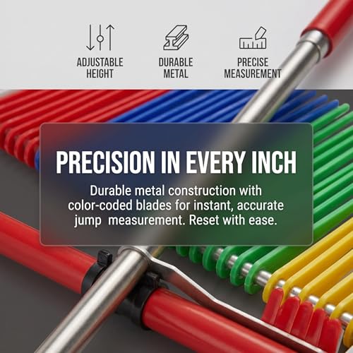 Vertical Jump Tester for Basketball - Adjustable 1.2m-3.5m Measurement Tool, Sports Training Aid Assessment & Performance Improvement