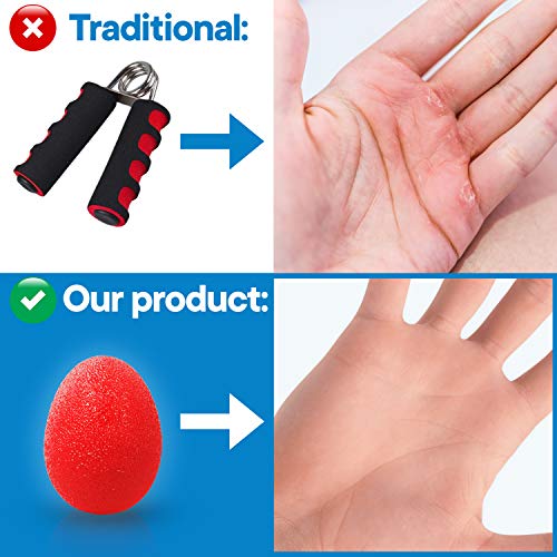 RMS 4-Pack Hand Exercise Balls - Physical & Occupational Therapy Kit