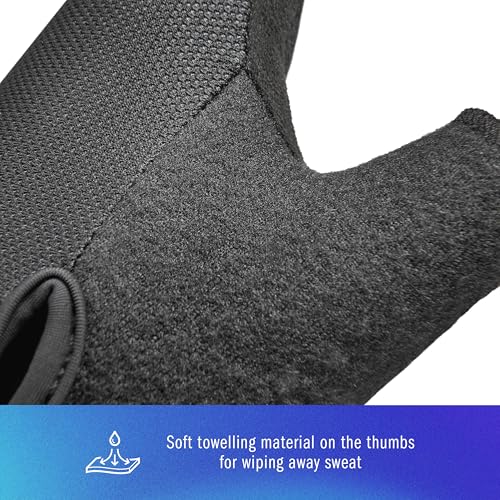 adidas Essential Training & Weightlifting Gloves, Fingerless Workout Gloves - color: Blue, size: X-Large