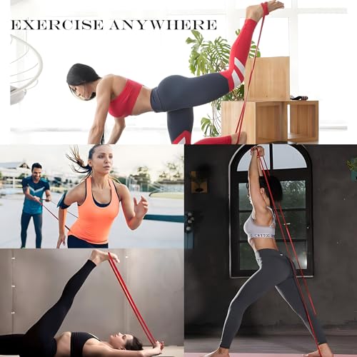 Pull Up Assistance Bands - Resistance Bands Set - Multi-Level Resistance, Fitness Band, Full Body Training, Suitable for Exercise and Physical Therapy Exercise Bands - color: red