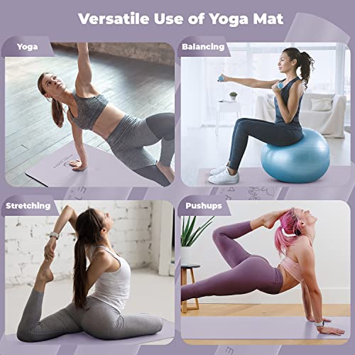 Secret Garden Blossom Exercise Mat 5mm Thick Non-Slip for Yoga, Pilates & Meditation