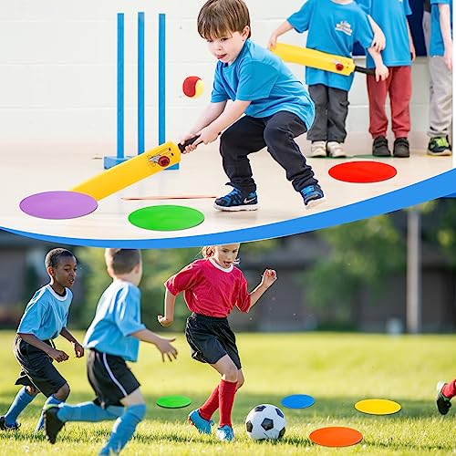 9 inch Spot Markers Flat Field Cones, Non Slip Rubber Agility Markers Flat Field Cones for Soccer Basketball Sports Speed Agility Training (18 pcs)