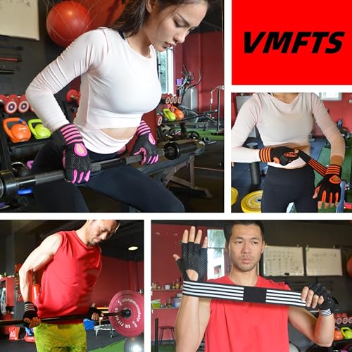 Weightlifting Gloves Padded Workout Gloves with Wrist Wrap Support Gym Gloves for Men Women Gym Exercise Fitness Training Lifting Dumbbell - size: X-Large