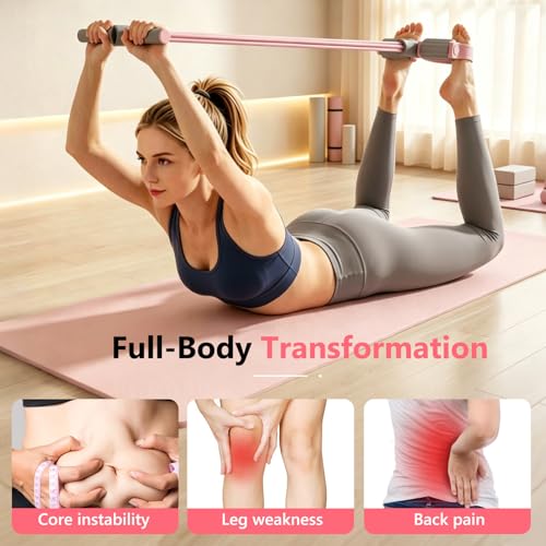 Pedal Resistance Band with Handle,4/6/8 Resistance Levels Elastic Pull Rope, Portable Fitness Bands for Leg Butt Training, Home Gym, Yoga, Pilates