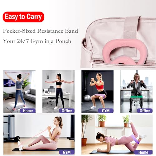 Full Body Resistance Bands Set for Women & Men, Professional Upper & Lower Body Workout Bands for Arms, Legs, Glutes, Yoga, Strength Training, Home Gym Fitness Equipment - color: Purple 2pcs