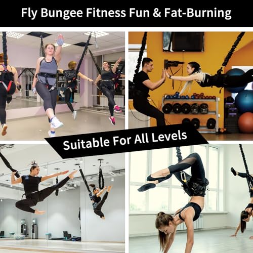 PRIOR FITNESS Bungee Fitness Set Yoga Bungee Cord Rope Resistance Air Dance Rope Exercise Fitness Home Gym Professional Training Equipment - size: XXL(198-220 pounds)