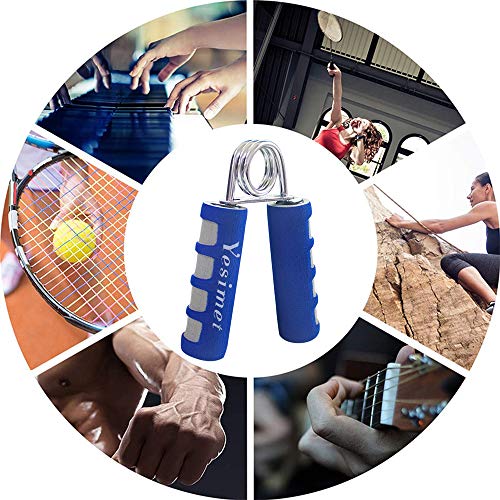 2 Pack Hand Grip Strengthener Set, Forearm Exerciser, Finger Gripper, Grip Strength Trainer, Hand Grip- Soft Foam Hand Exercise for Quickly Increasing Wrist Forearm and Finger Strength