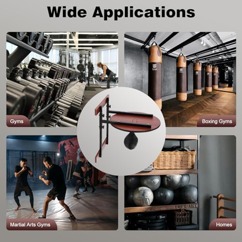 Speed Bag Platform Kit, Wall Mount Punching Bag Practice Speedbag Set Heavy Duty Boxing Training Equipment Adjustable Height Boxing Speed Ball for Boxing Training, Exercise, Fitness