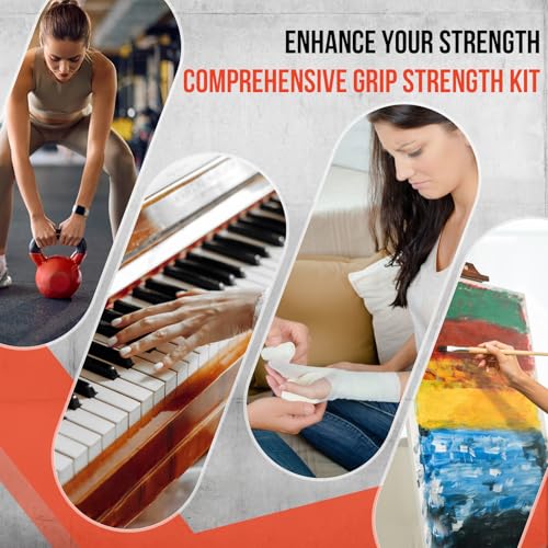 Grip Strength Trainer Kit, Forearm Strengthener & Hand Grip Strengthener - size: 9PCS