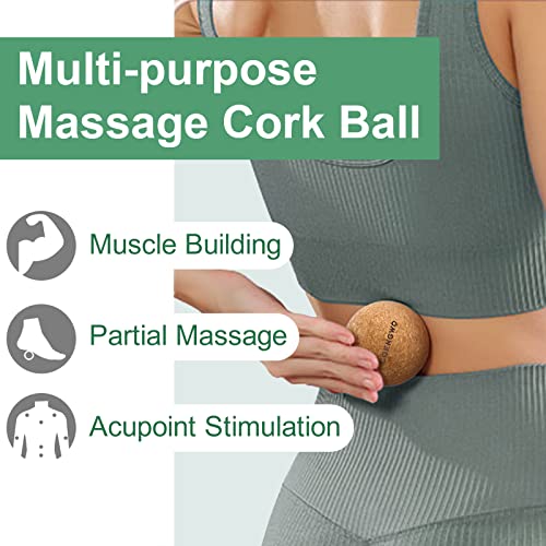 Cork Massage Ball, Cork Myofascial Release Ball, Yoga Therapy Ball for Trigger Point Therapy, Muscle Knots, Deep Tissue Relief, 3 Inch - size: 3 Inch(No Bag)