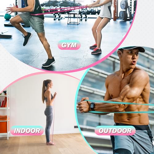 RitFit Pull Up Assist Band - Premium Resistance Band for Pull Up Assistance, Resistance Training, Body Stretching, Powerlifting, Mobility Training - color: Combo