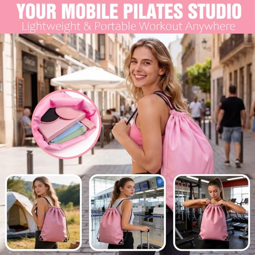 Foldable Pilates Kit for Women – Portable Home Workout Set with Compact Pilates Mat, Ring, Ball, Resistance Bands & Sliders for Small Spaces, Travel & Beginner Full Body Training