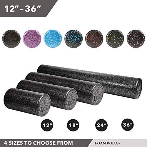 High-Density Foam Roller - color: Solid Blue, size: 36"