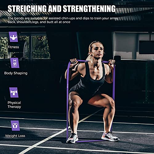 VEICK Pull Up Assist Resistance Bands for Home Gym - color: Gray Set of 5 + Hand Grip Pads