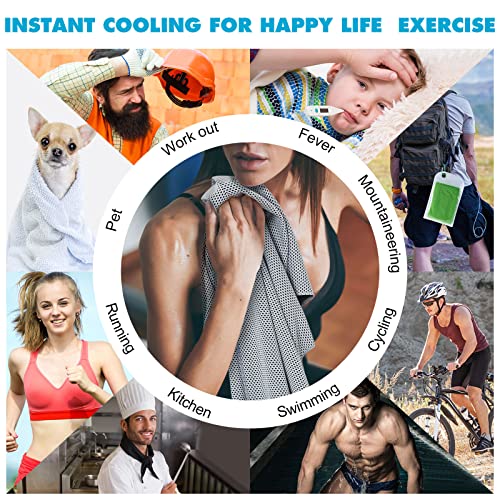 Honoson 20 Packs Cooling Towel Ice Towel Microfiber Sports Towel Breathable Chilly Towel with Bag Wet Towel for Neck Men Women Stay Cool Yoga Gym Golf Workout Travel Camping Beach Accessories