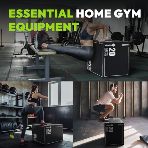 HANDBODE 3-in-1 Plyometric Box, Jump Training Equipment - style: 16 lb (20 x 24 x 30 inch)-B