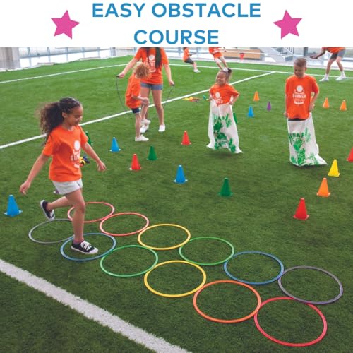 Fun Express Obstacle Course Agility Rings, 20 Inch, Set of 6