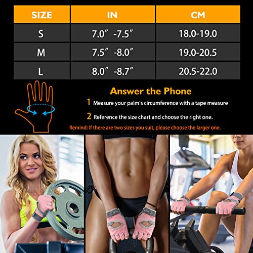 ihuan New Breathable Workout Gloves for Women & Men - No More Sweaty & Full Palm Protection Gym Exercise, Cycling, Fitness, Weightlifting, Pull-ups, Deadlifting, Rowing