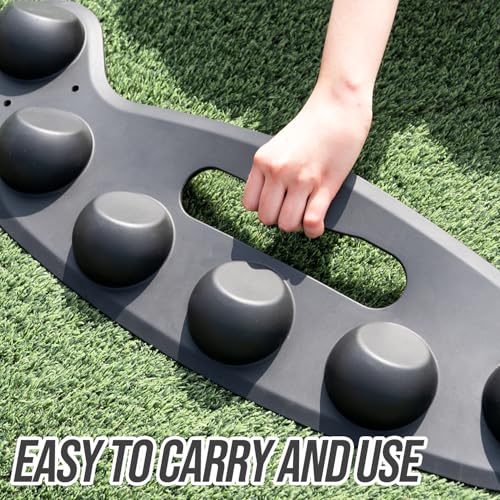 Baseball Softball Training Equipment,Easy to Use Baseball Fielding Trainer for Improving Fielding, Catching and Defensive Skill, Baseball Fielder Mat for Fielder,Catcher with Ground Stake